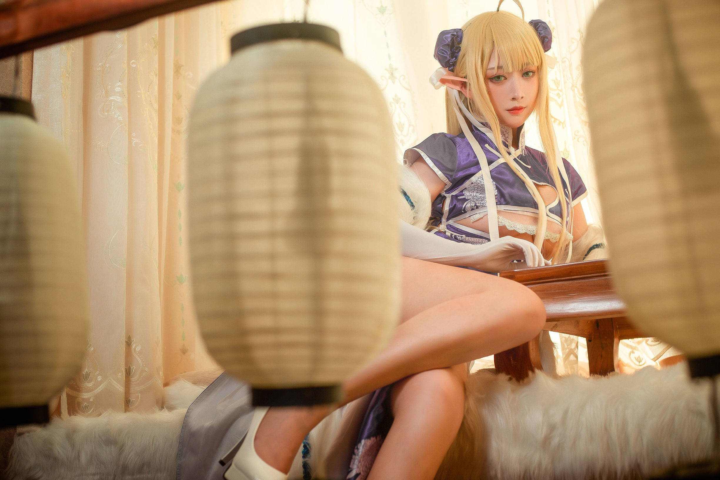 [网红COSER]高颜值coser念念_D半人马旗袍插图2